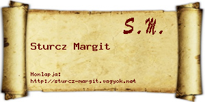 Sturcz Margit névjegykártya