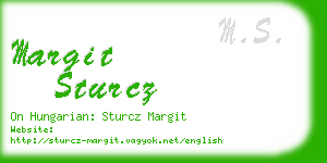 margit sturcz business card